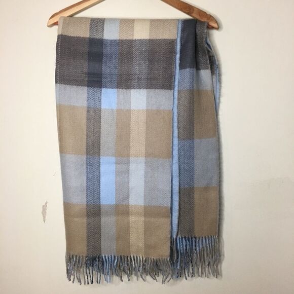 Preston & York Blue and Tan Scarf NWT - Picture 1 of 3